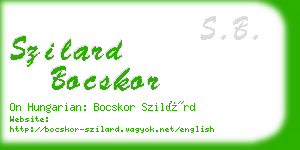 szilard bocskor business card